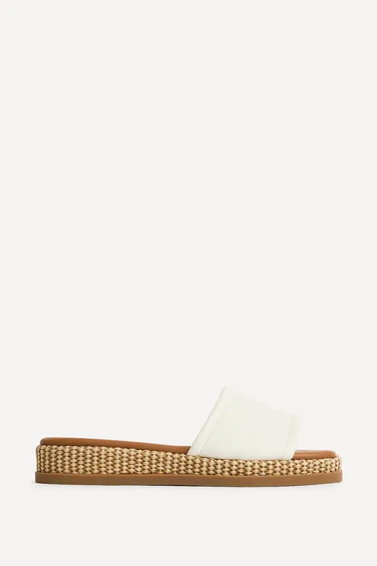Stay White Flatform Mule Sandals - Linzi
