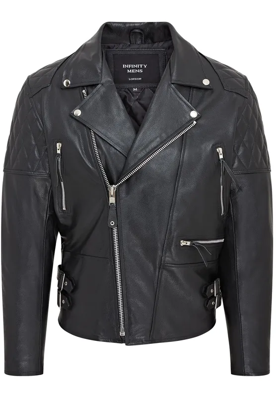 Cowhide Leather Brando Biker Jacket - Garland