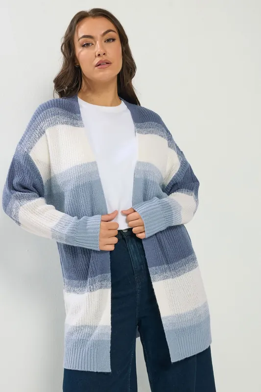 Colourblock Midi Cardigan - Yours