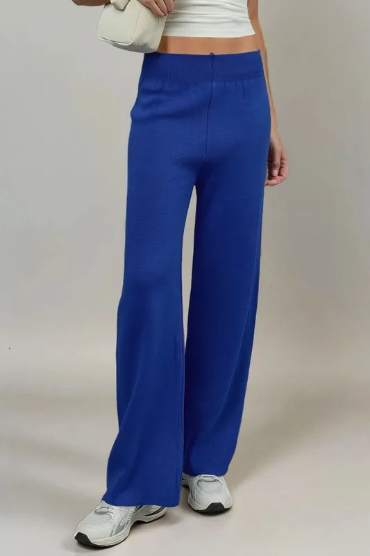 Textured Knit Pull-On Pants