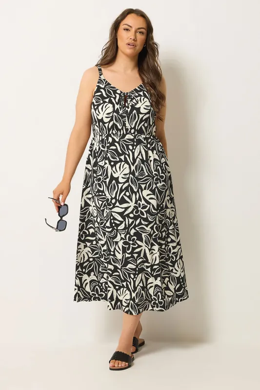 Tropical Keyhole Midi Dress - Yours