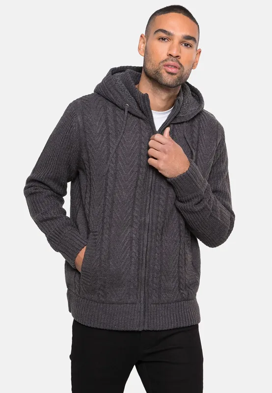 Gellar' Borg Lined Hooded Cardigan - Threadbare