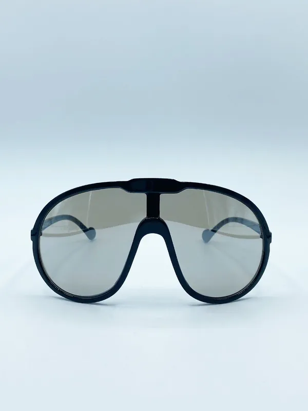Wave Mask Sunglasses in Black - SVNX