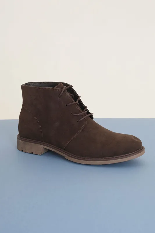 Faux Suede Lace Up Desert Boot - Brave Soul
