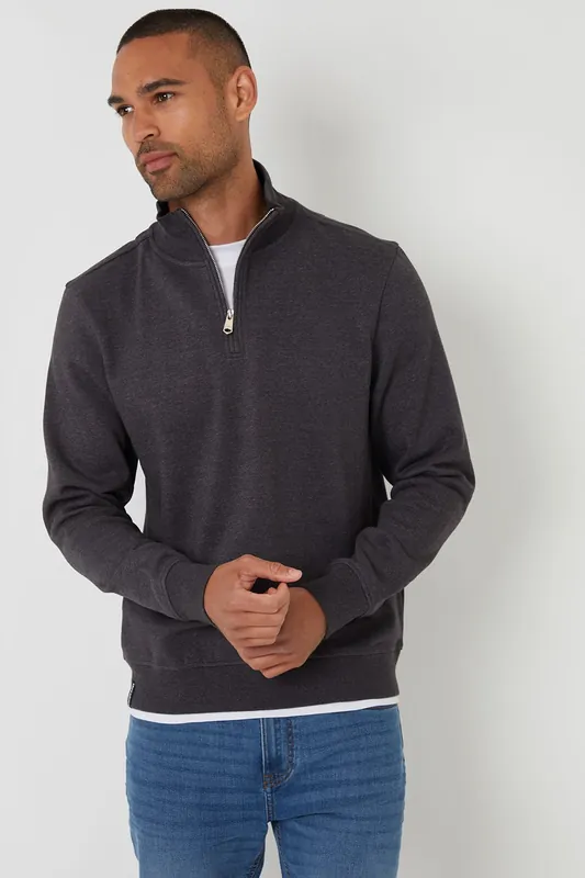 Mock T-Shirt Quarter Zip Sweatshirt