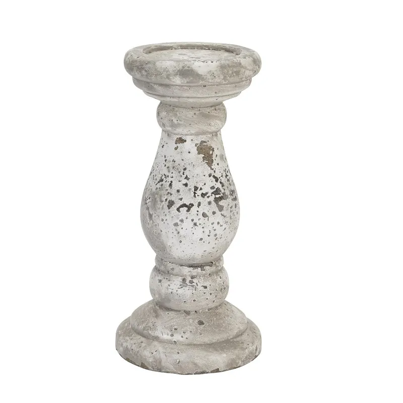 Ceramic Stone Effect Candle Holder - Hill Interiors