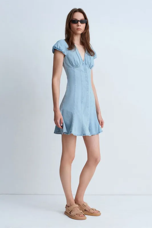 Mini Denim A-line Dress