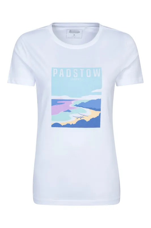 Padstow' Lightweight Casual Short Sleeve 100% Cotton Graphic T-Shirt