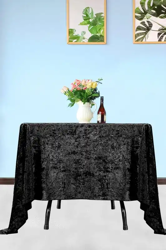 Diamond Velvet Square Tablecloth - 90 Inch
