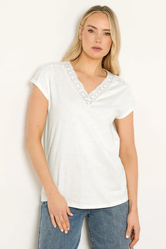 Tall Lace V-Neck T-Shirt