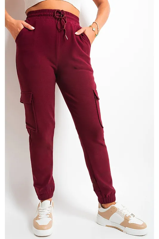 Holly Fleece Lined Cargo Pocket Trouser With Drawstring - IKRUSH
