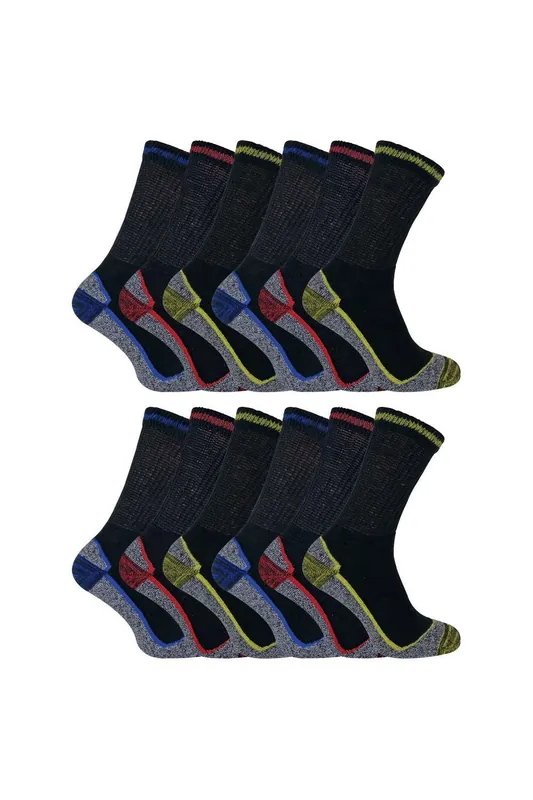 12 Pairs Soft Breathable Bamboo Work Socks - Sock Snob