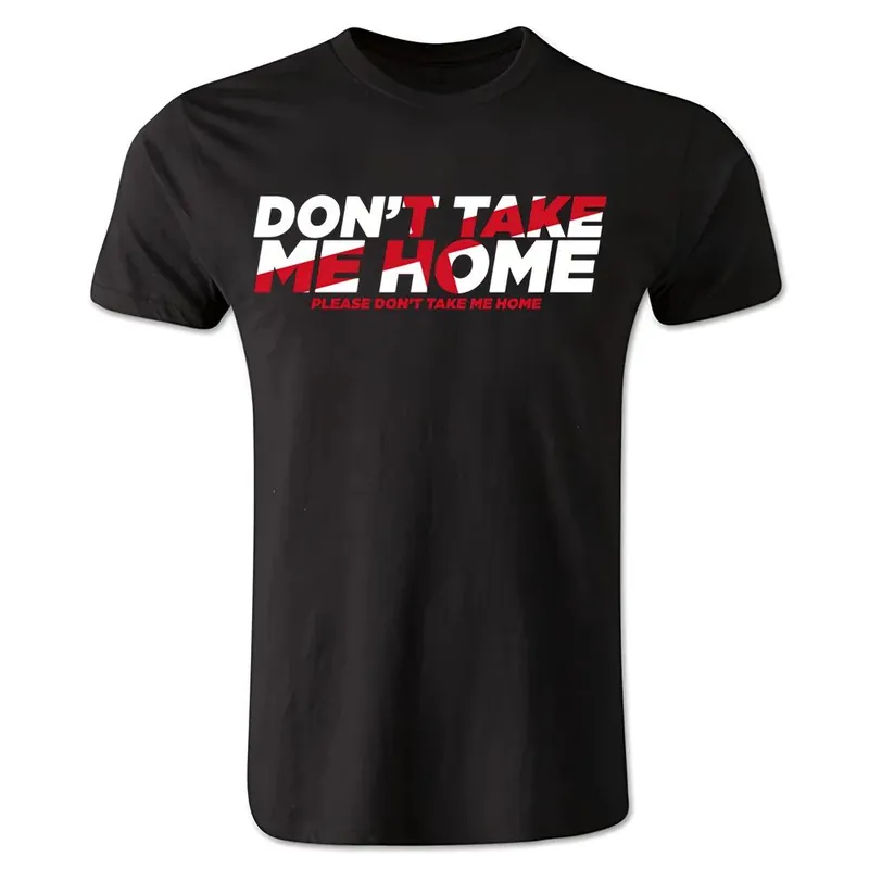 Mens Dont Take Me Home T Shirt Black - England