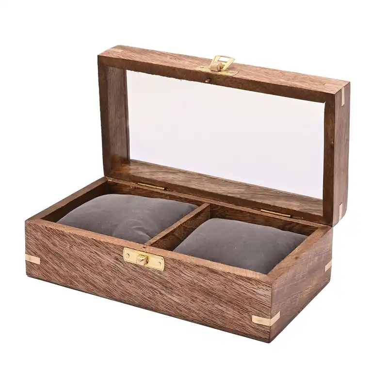 Wooden Watch Duo Storage Box - Harvey Makin
