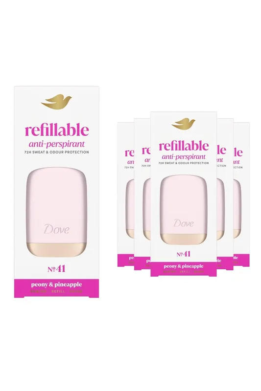 Peony & Pineapple Anti-Perspirant Starter Kit Case & 35ml Refill, 6 Pk