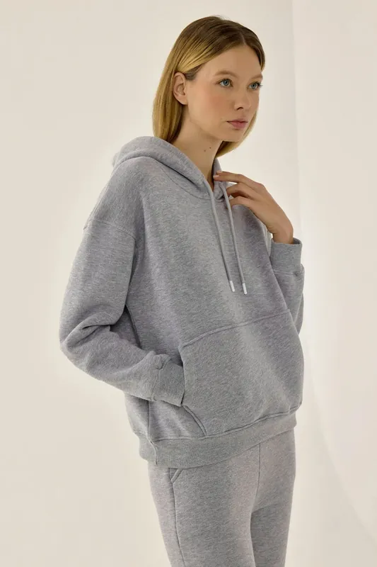 Relaxed Fit Cotton Sweatshirt with Pocket - Hiccup