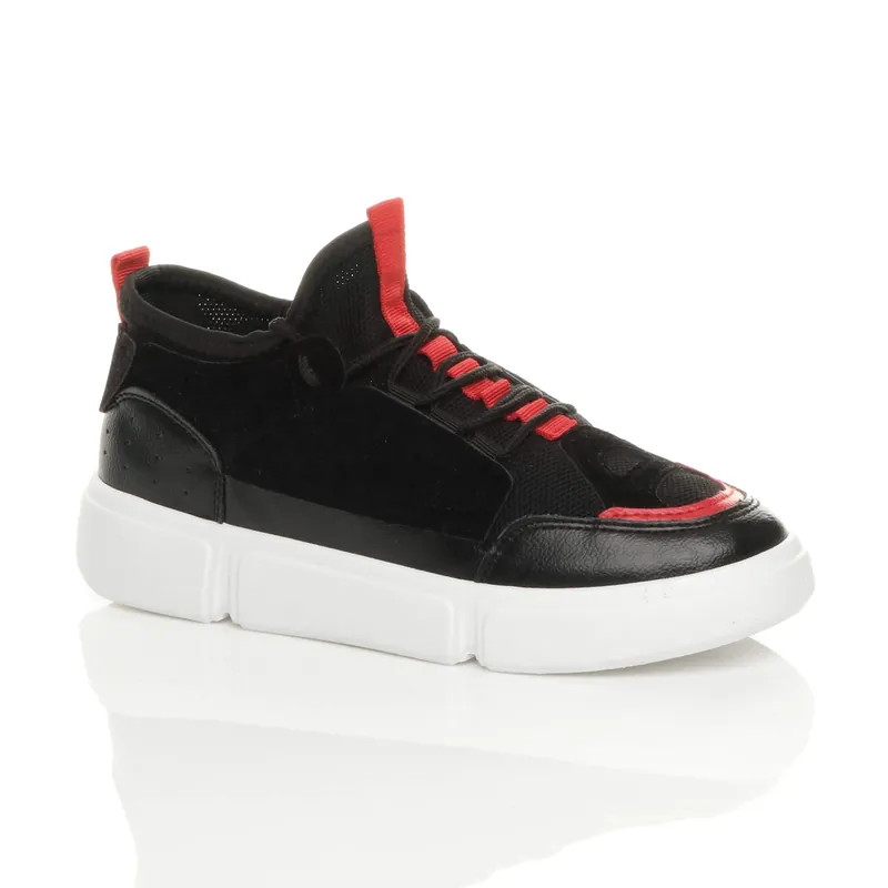 Low Heel Retro Trainers Hi Tops - AJVANI