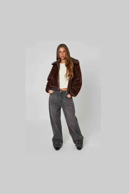 Fur Bomber Jacket - Urban Bliss