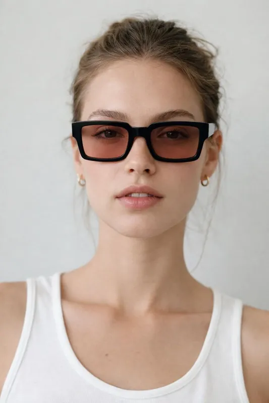 Oversized Square Sunglasses In Black - SVNX