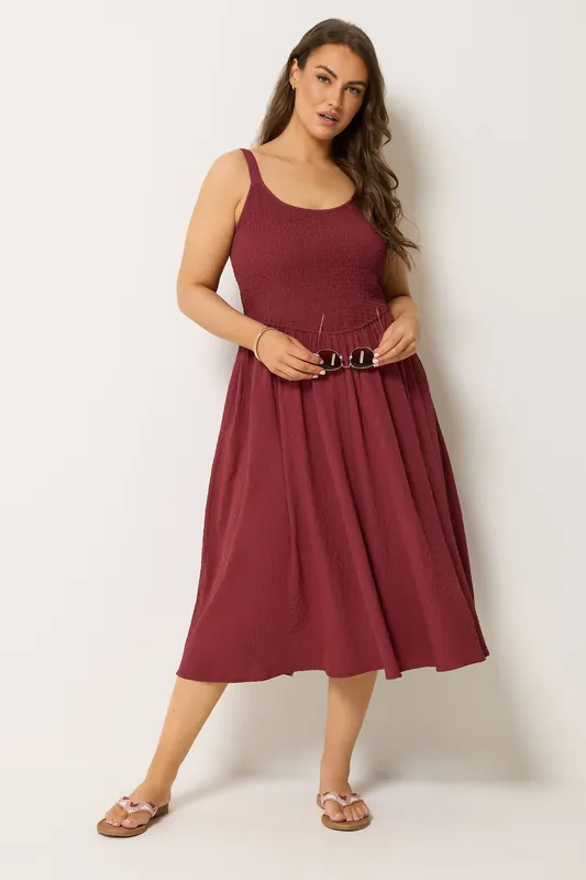Shirred Midi Sundress - Yours