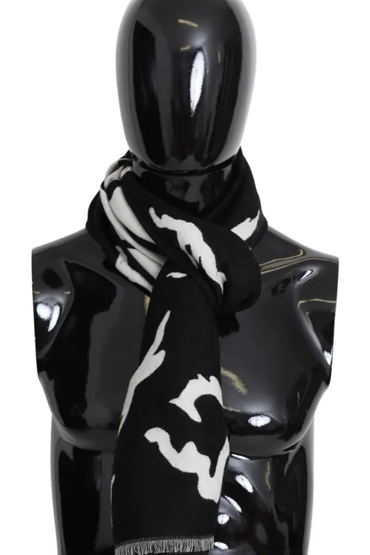 Abstract Print Scarf Black And White - Givenchy