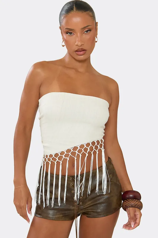 Sleeveless Tie Bandeau Top - EGO