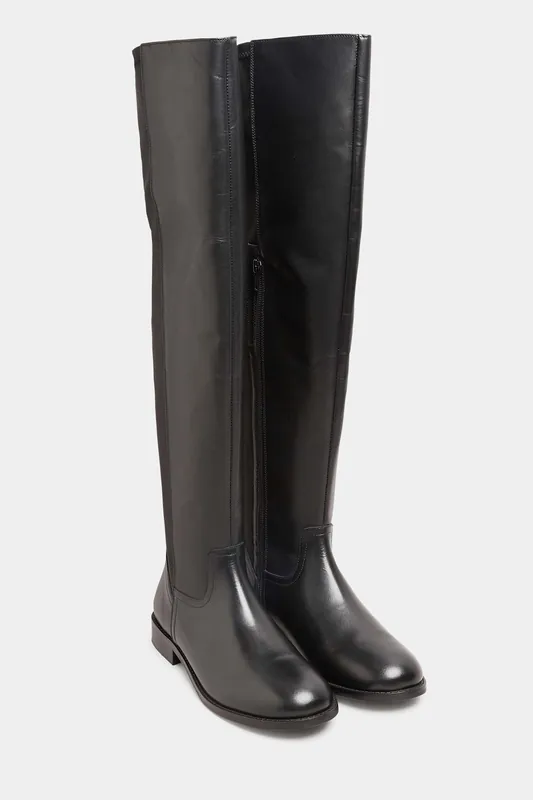 Over The Knee Leather Boots - Long Tall Sally