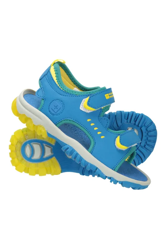 'Marine' Lightweight Cushioned Open Toe Touch Strap Light Up Sandals - Mountain Warehouse