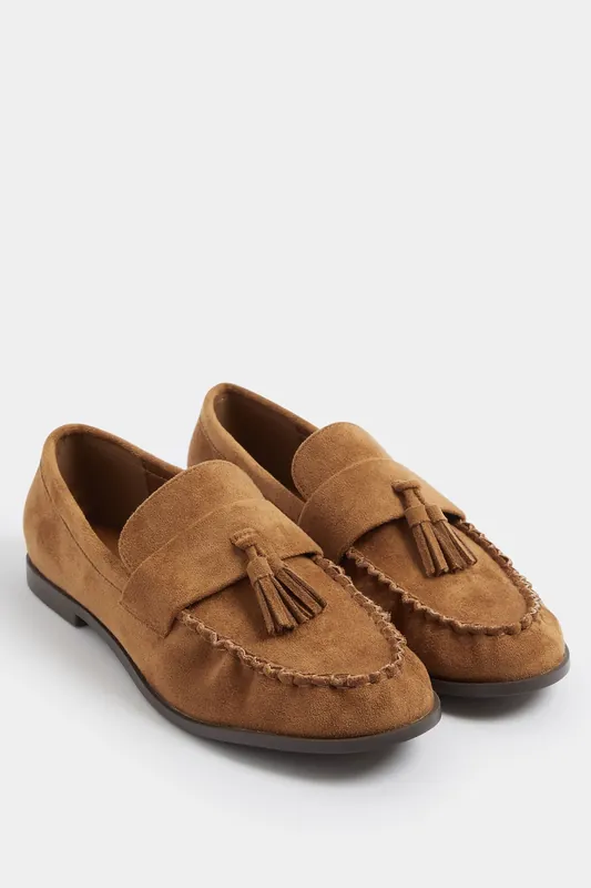Faux Suede Tassel Loafers In Standard Fit - Long Tall Sally