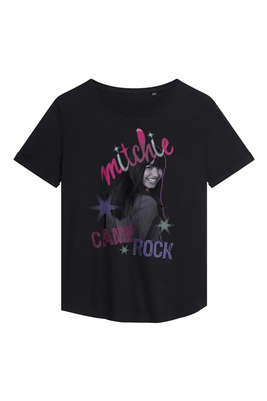 Camp Rock Mitchie Airbrush Fashion T Shirt, Black - Disney