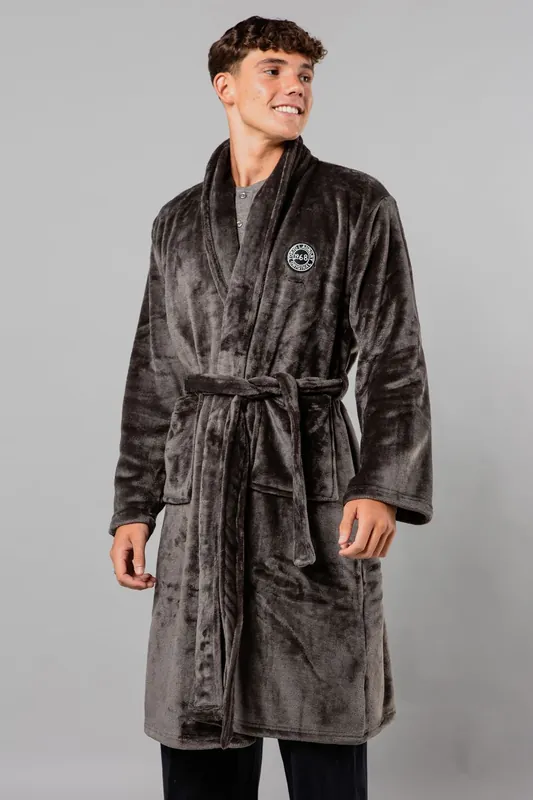 Plush Shawl Collar Dressing Gown - Tokyo Laundry