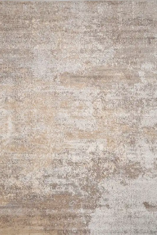 Neutral Beige Distressed Abstract Living Area Rug - Kukoon