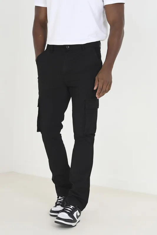 Cotton Poplin Cargo Trousers - Brave Soul