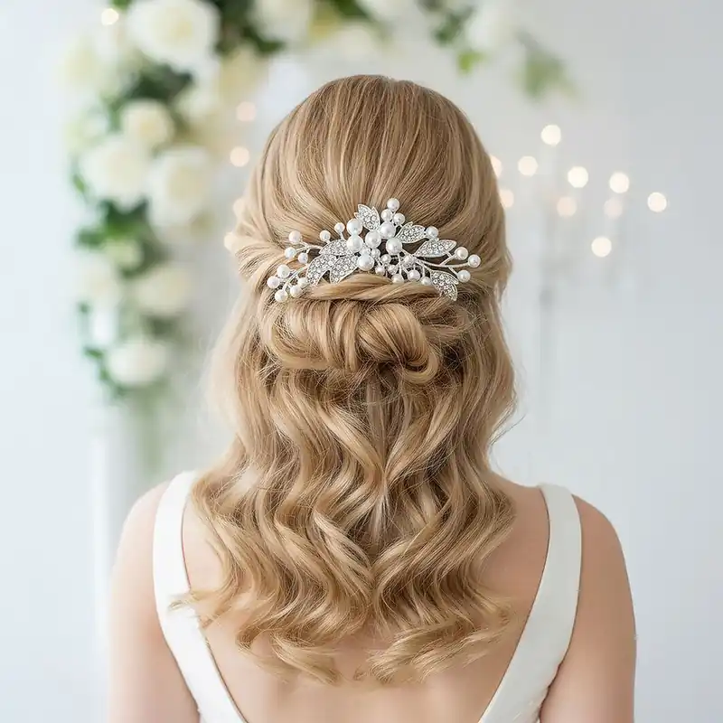 Delicate Branching Floral Wedding Hair Comb - MODISHION