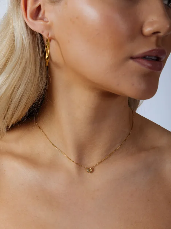 Mini Heart Necklace in Gold - Gift Boxed