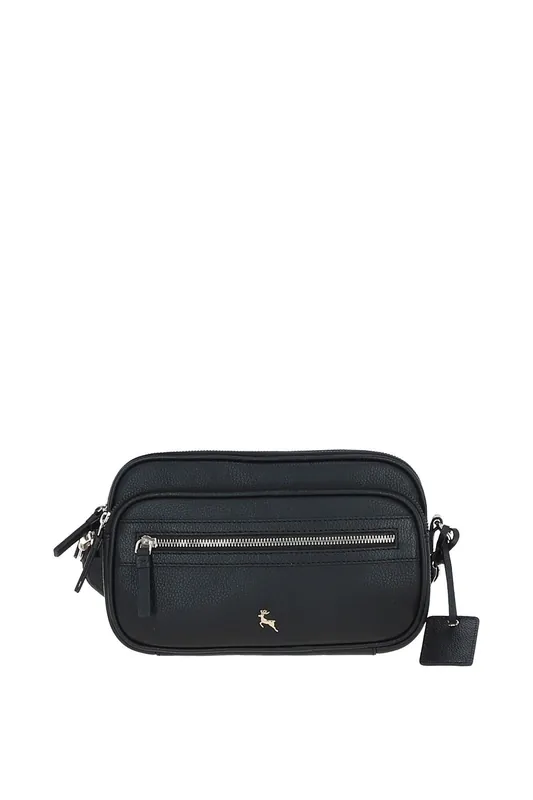 'Sogno di Cuoio' Compact Twin Zip Crossbody Bag - Ashwood Leather