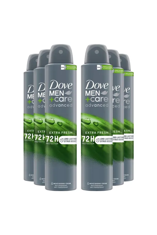 6x 'Anti-Perspirant' Men+Care Adv Extra Fresh Deo, 200ml