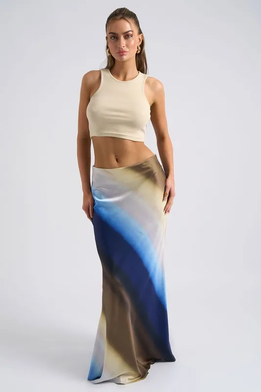 Ombre Bias Cut Maxi Skirt - Urban Bliss