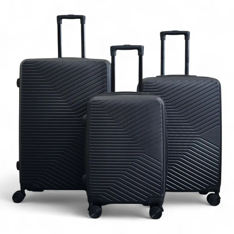 Hardshell Suitcase Robust 8 Wheel Luggage Cabin Case Bag - Infinity Leather