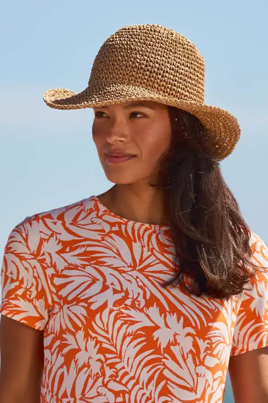 Packable Adjustable Fit Summer Adventure Straw Bucket Hat - Mountain Warehouse
