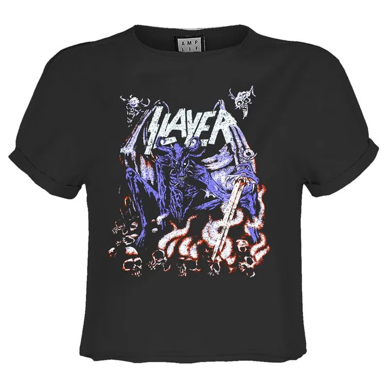 Neon Art Mineral Slayer Crop Top - Amplified