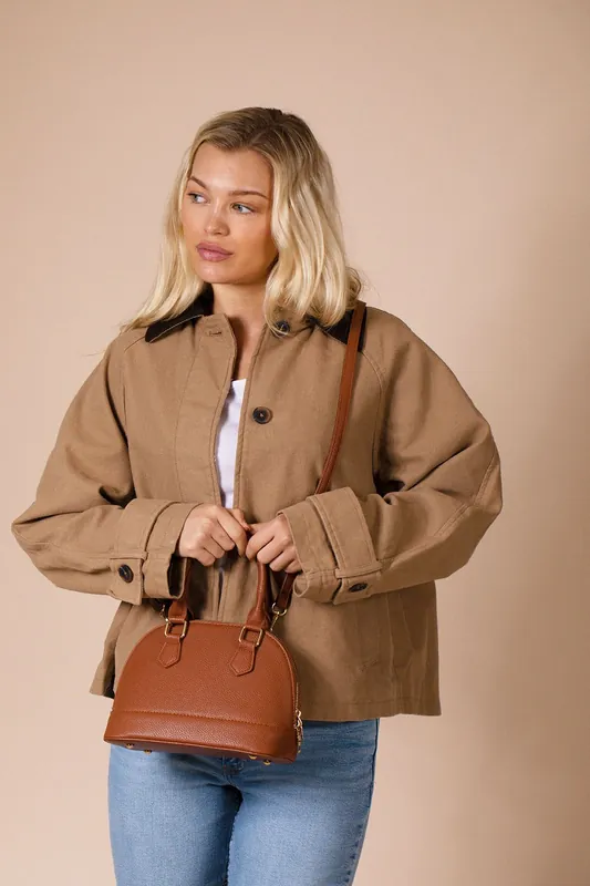 Faux Leather Mini Crossbody Bag - SVNX