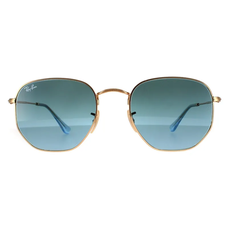 Square Gold Blue Grey Gradient Sunglasses - Ray-Ban