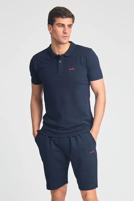 2-Piece Polo Shirt and Shorts Outfit Set