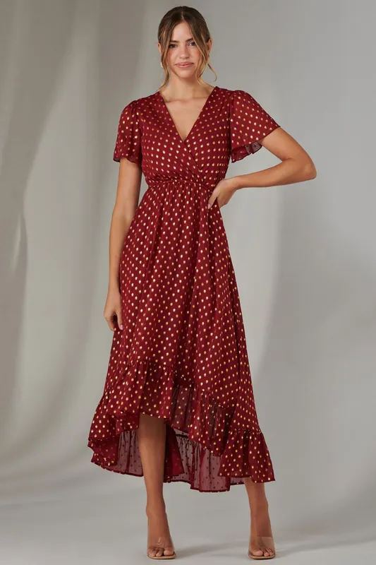 Chiffon Short Sleeve Midaxi Dress - Jolie Moi