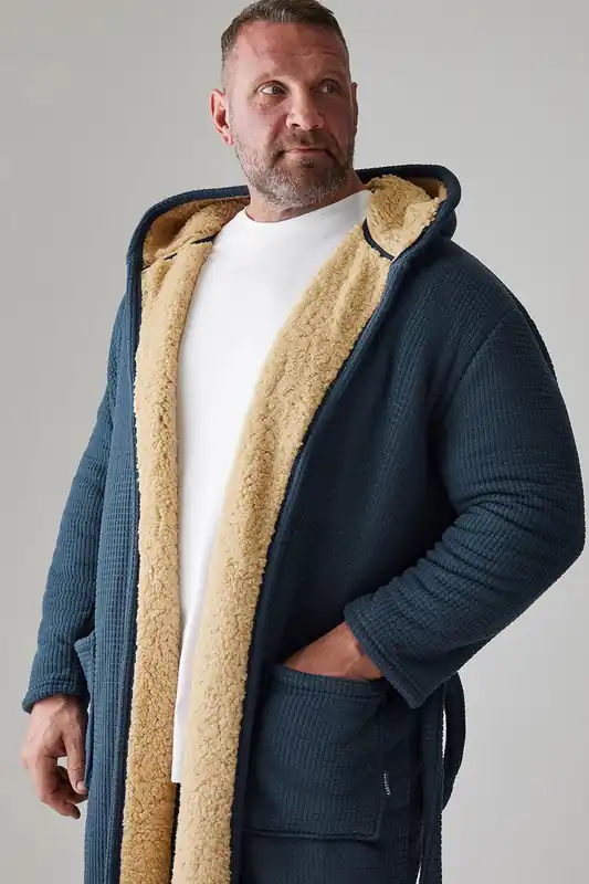 Borg Lined Dressing Gown - BadRhino