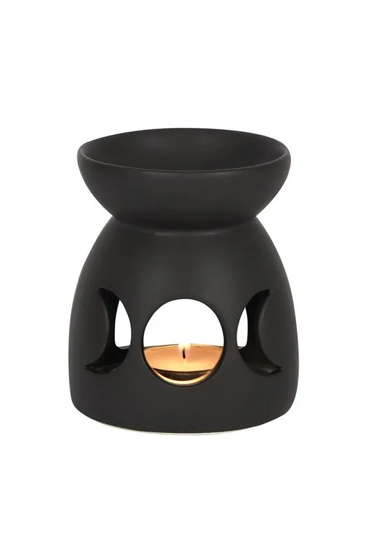 Black Triple Moon Cut Out Oil Burner - KDMD