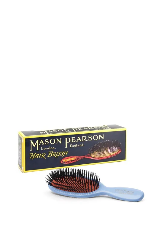 Pocket Pure Bristle Hair Brush Blue - Mason Pearson