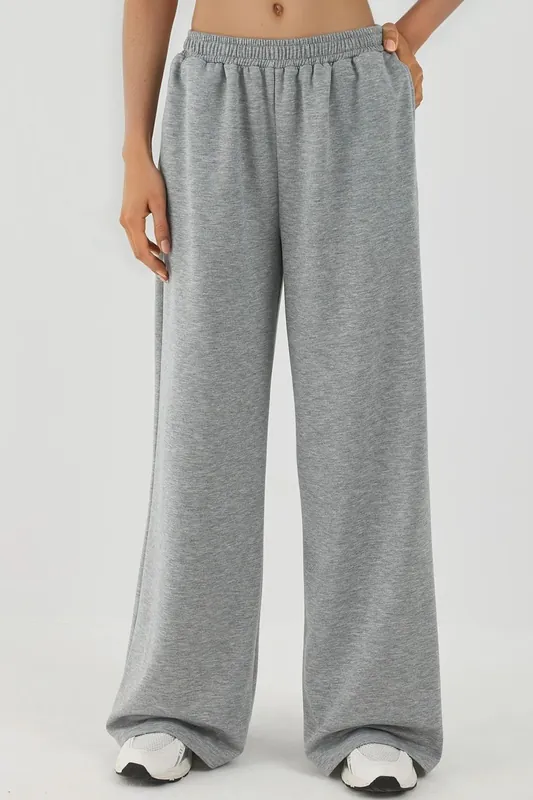Wide Leg Elastic Waist Sweatpants - Hiccup