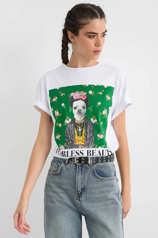 Oversized Printed Tee - Hiccup